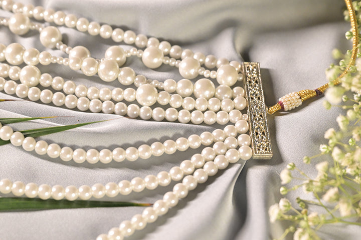 Medha Multi-Layered Pearl Choker Necklace