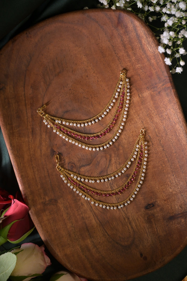 Riwaayat Gemstone Pearl Drop Layered Kaansahara