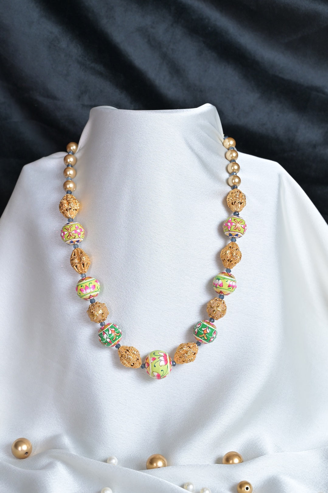 Regal Rajputana Multicolored Beaded Necklace