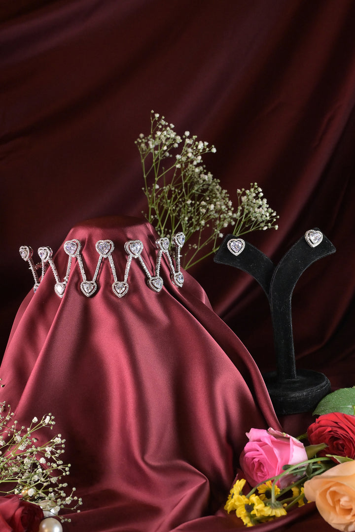 Parisian Heart Romantic Diamond Chokar Necklace