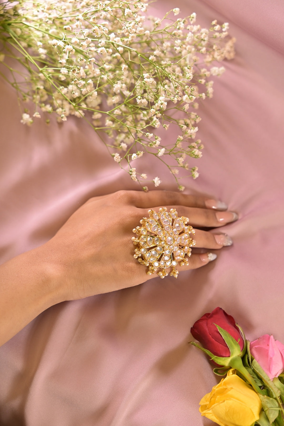 Noor-E-Kundan Adjustable Ring