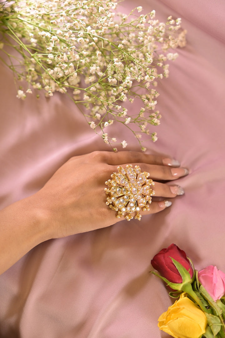 Noor-E-Kundan Adjustable Ring