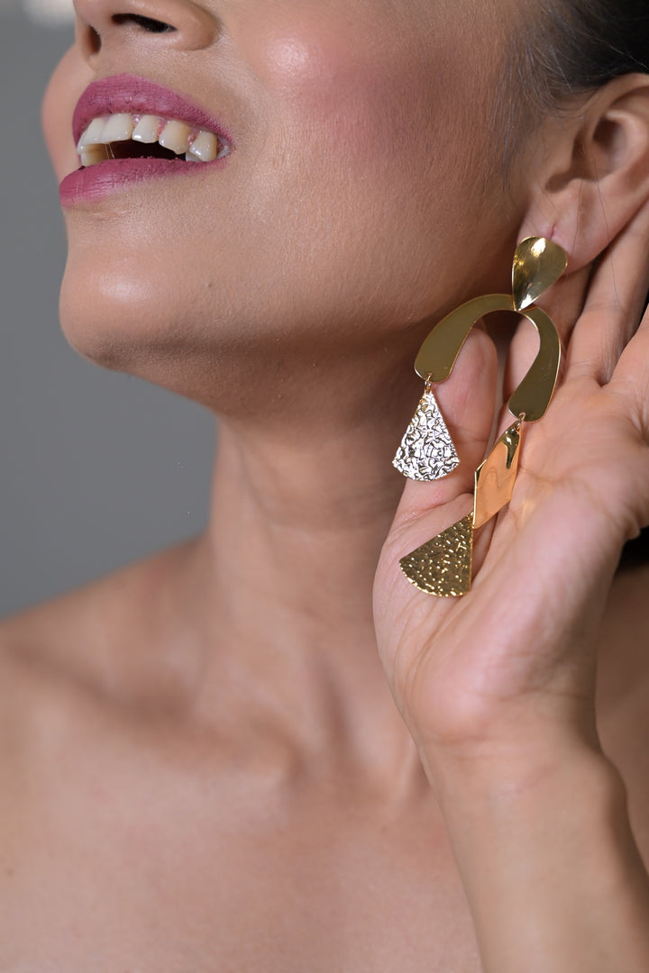 Subtle Golden Spark Resort Dangler Earrings