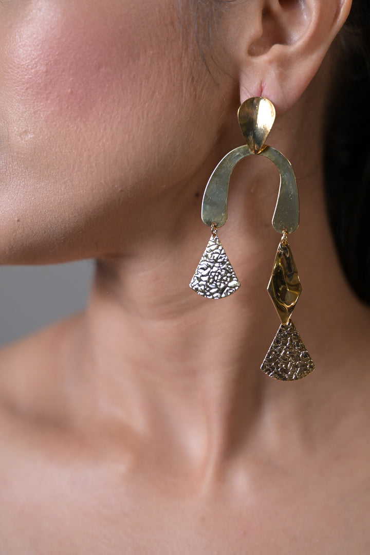 Subtle Golden Spark Resort Dangler Earrings