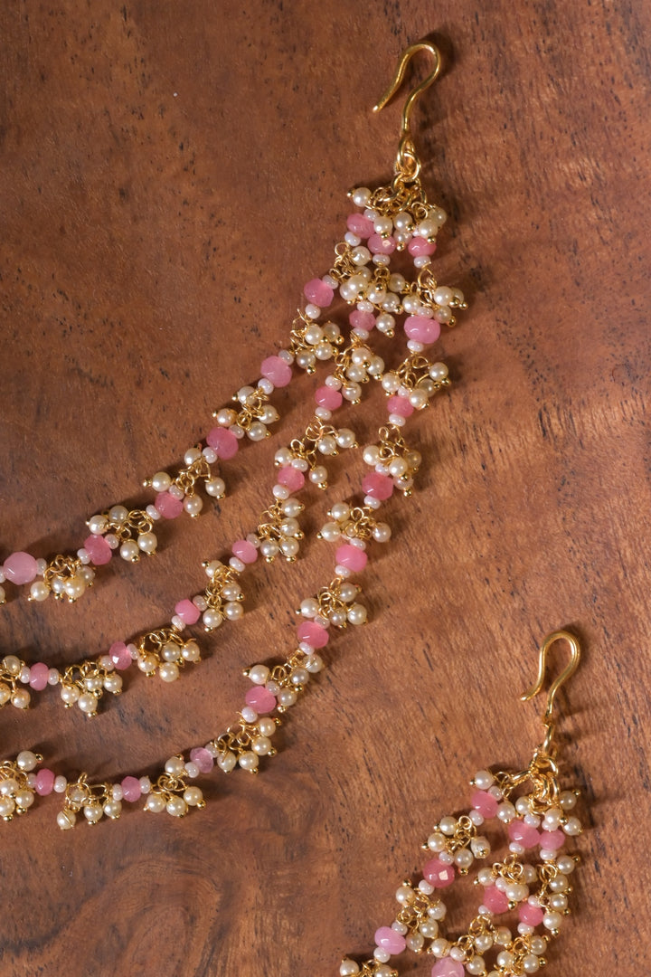 Radharani Gemstone Pearl Layered Drop Kaansahara