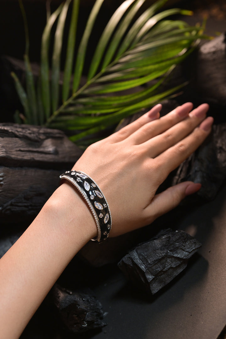 Sapphire Gemstone CZ Diamond Bracelet