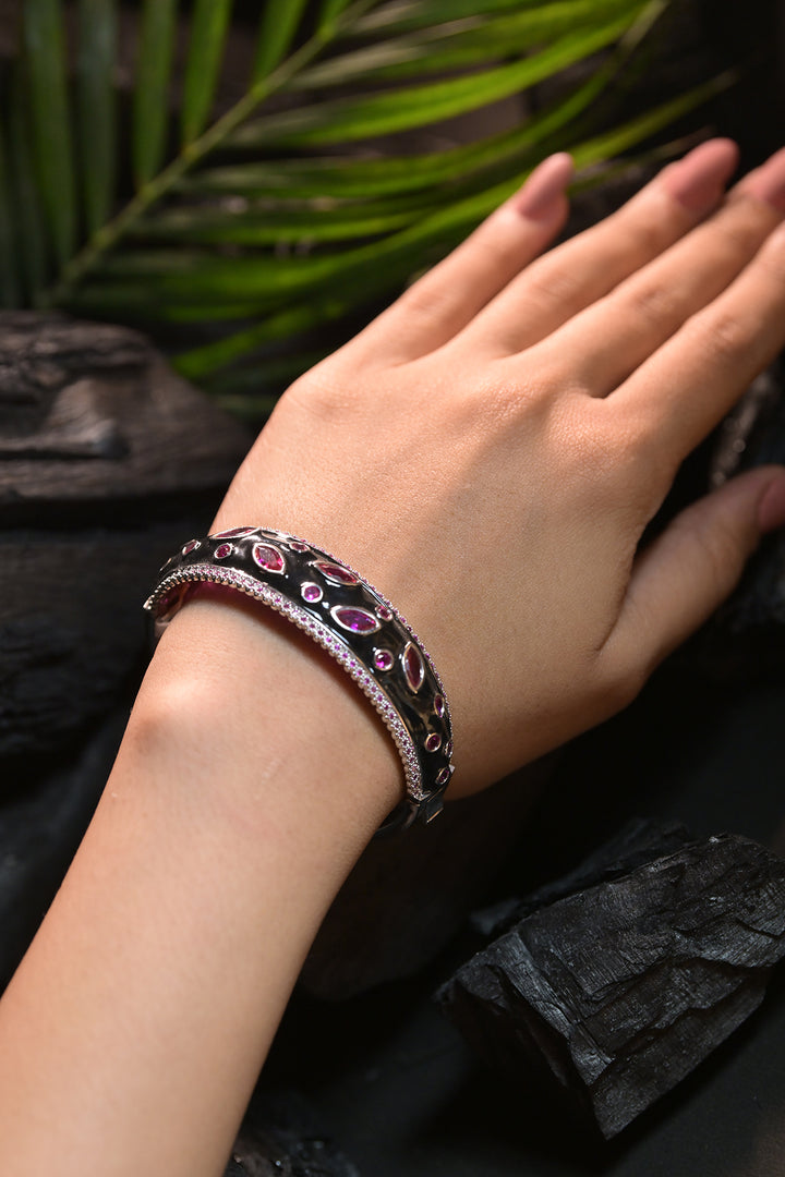 Sapphire Gemstone CZ Diamond Bracelet