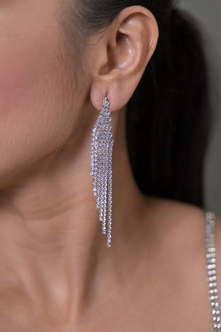 Prism Diamond Club Tassel Earrings