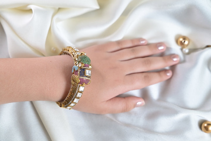 Gajah Rajasthani Pancheli Mehndi Bracelet