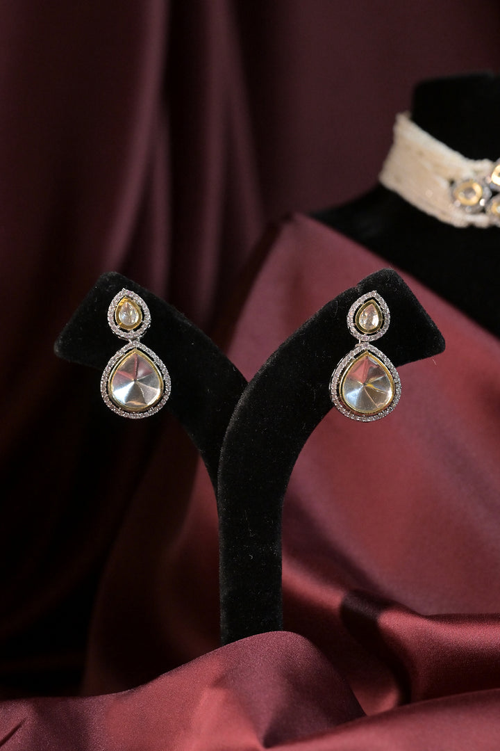 Murari Polki Pearl Oxidized Choker Necklace