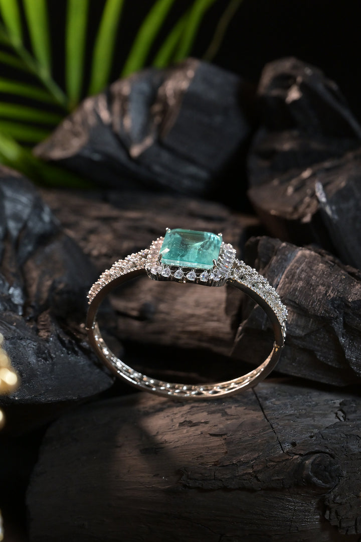 Tides Gemstone CZ Diamond Square Bracelet