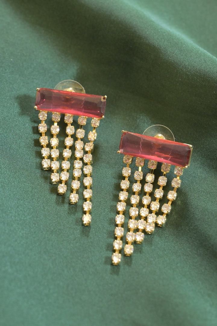 Seina Diamond Tassel Earrings