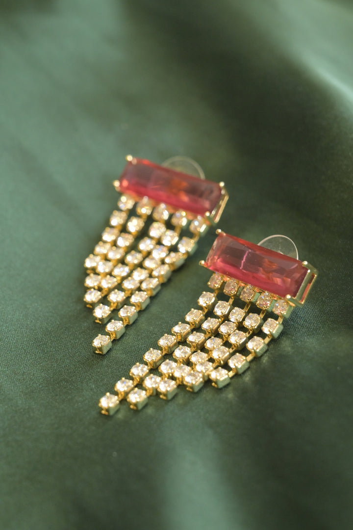 Seina Diamond Tassel Earrings