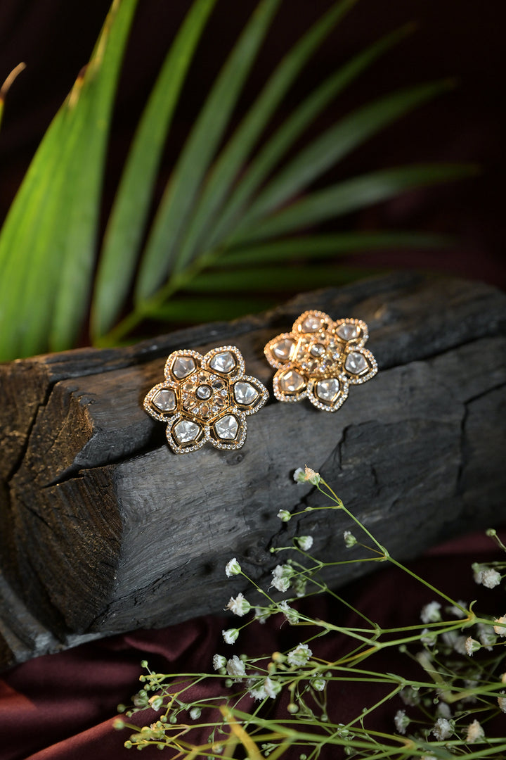 Mohini Polki Flower Earrings