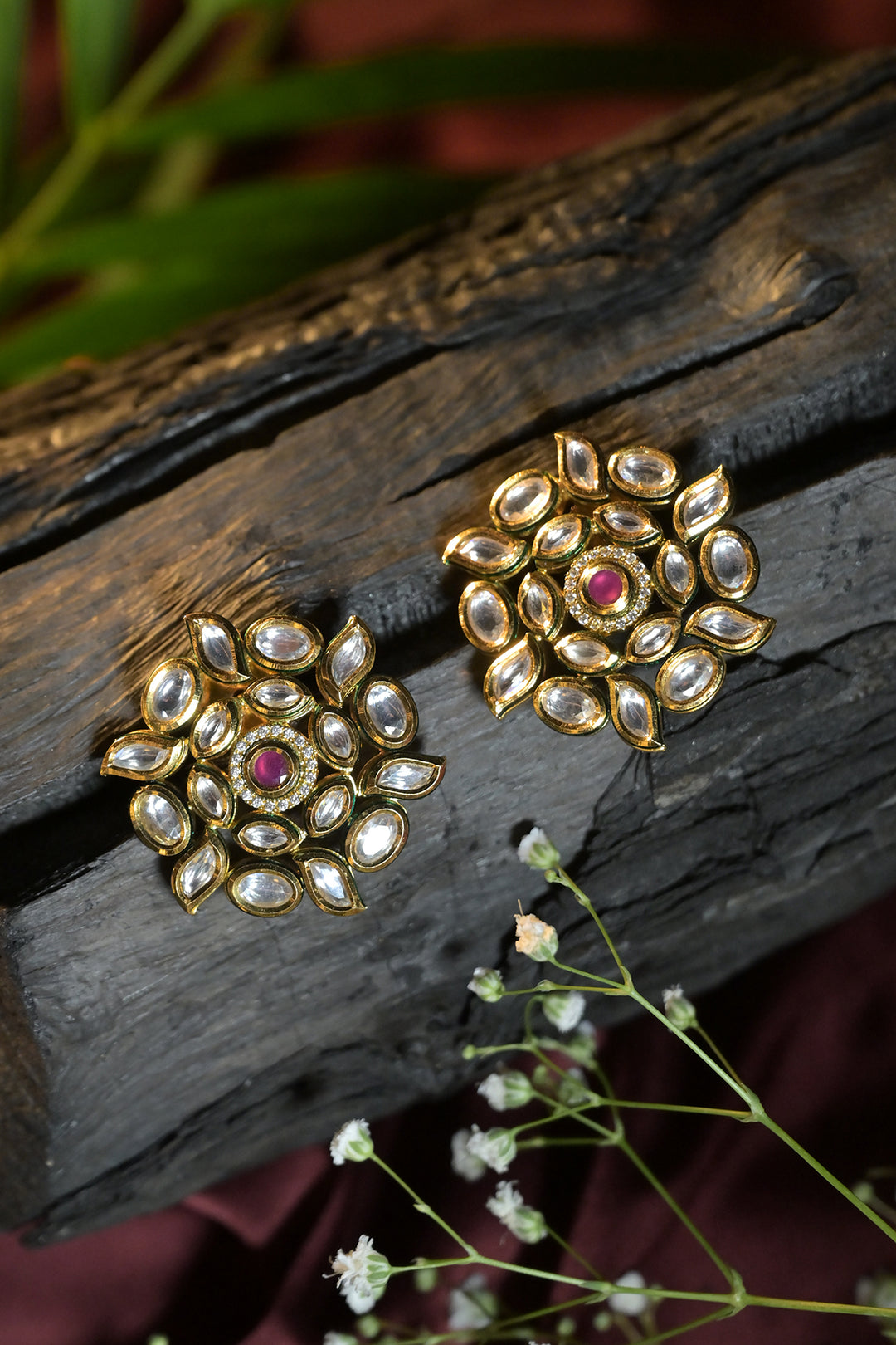 Madana Kundan Chakra Earrings