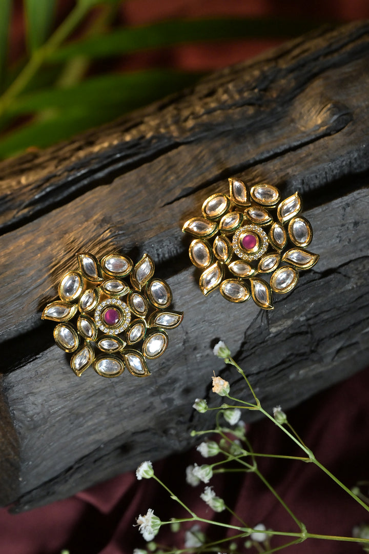 Madana Kundan Chakra Earrings