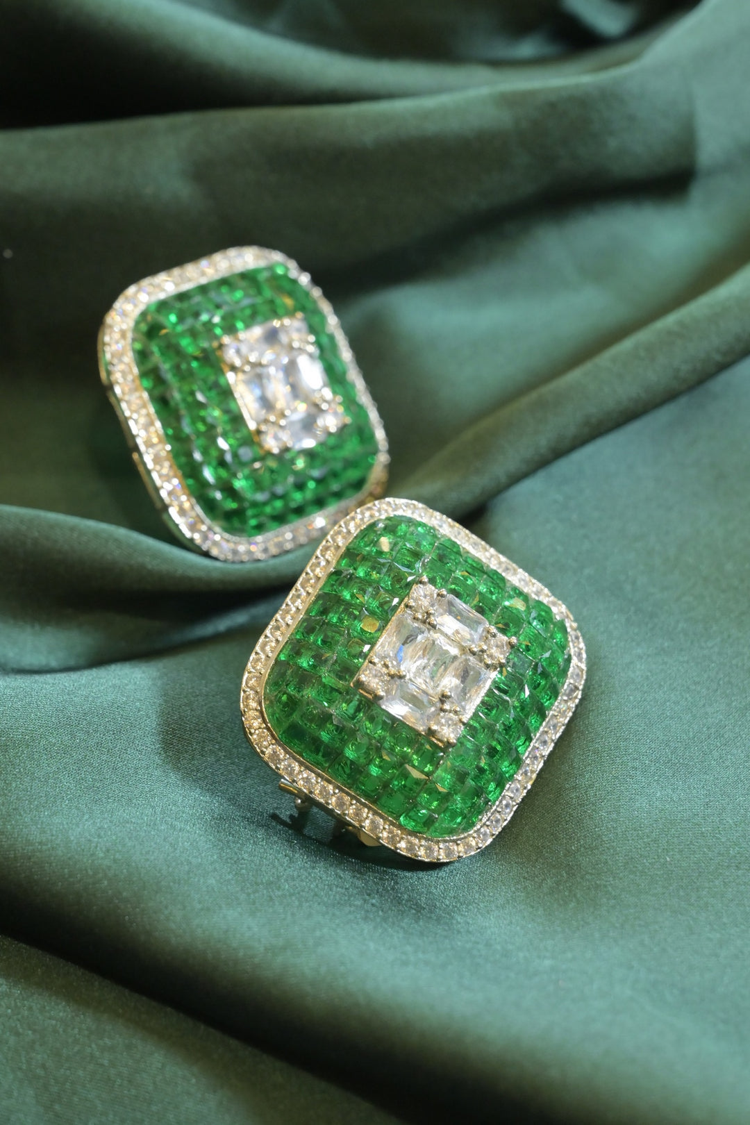 Walter Huggie Stone Studs Earrings