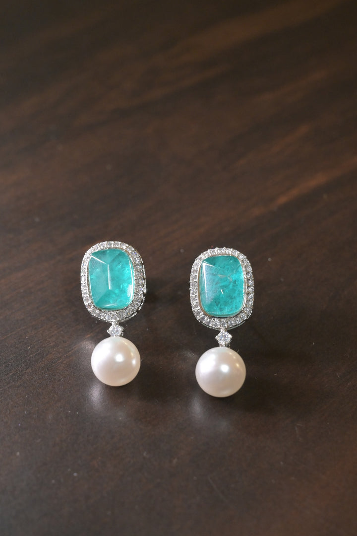 Crystal Pearl Drop Earrings