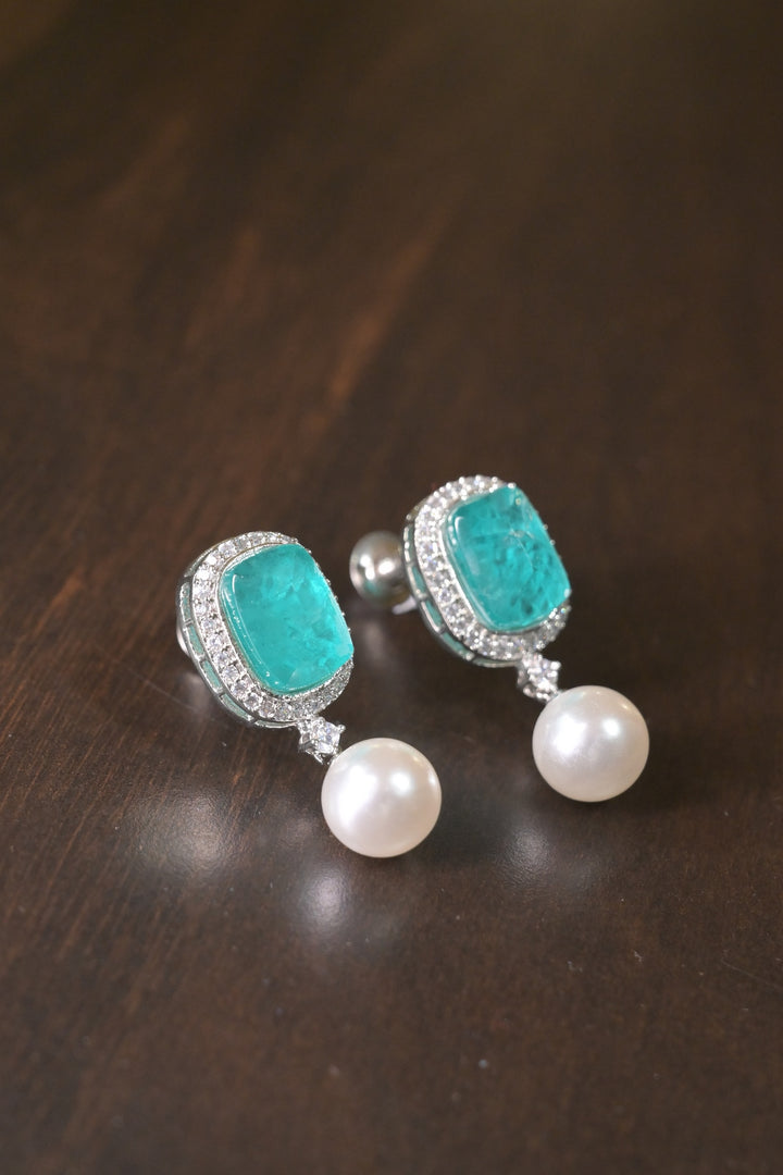 Crystal Pearl Drop Earrings