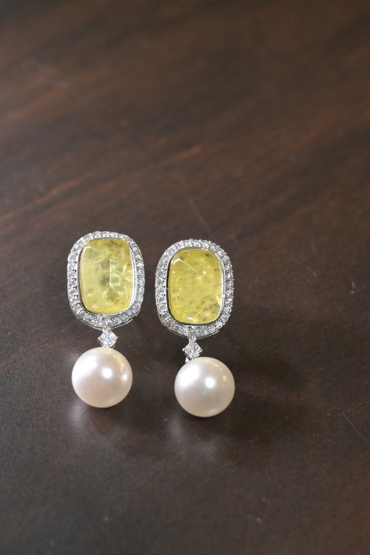Crystal Pearl Drop Earrings