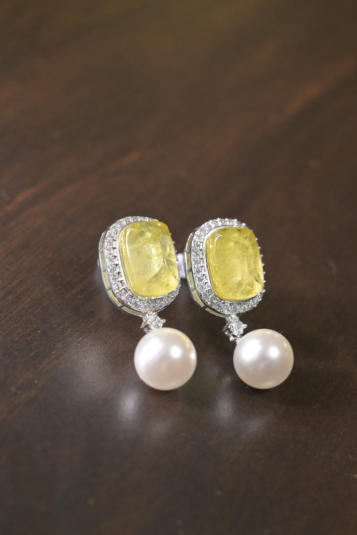 Crystal Pearl Drop Earrings