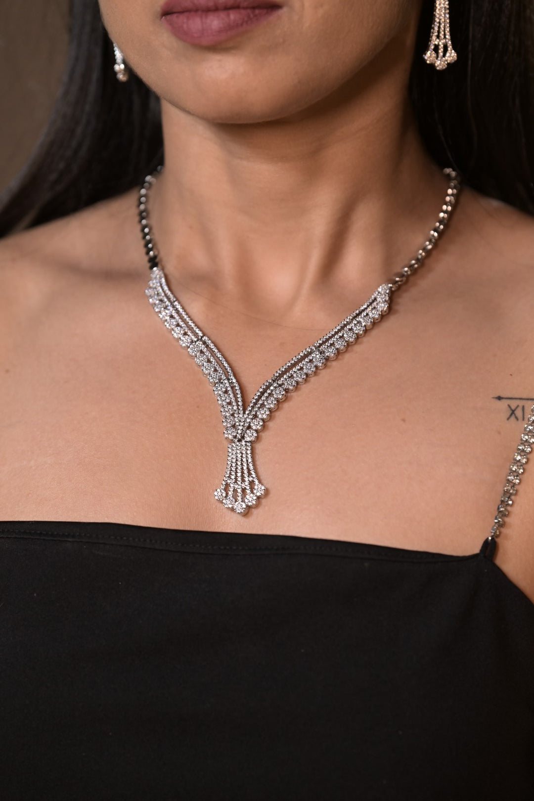 Crystal Symphony Diamond Cocktail Necklace