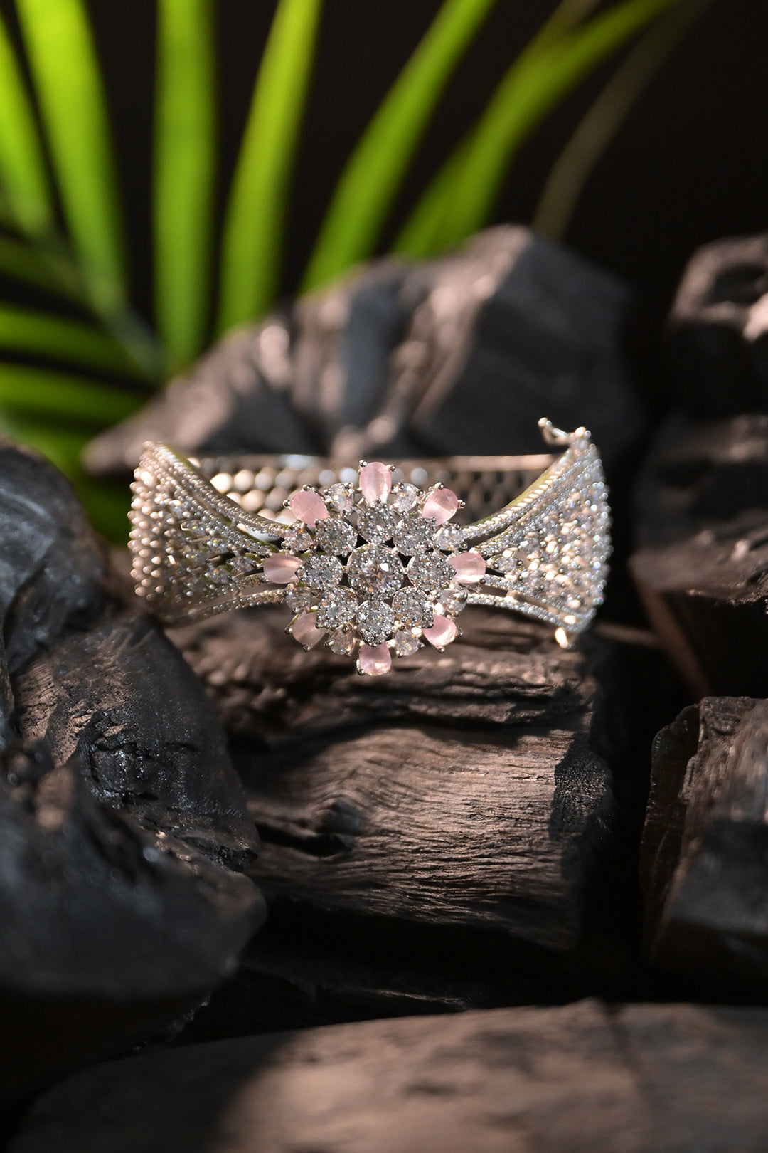 Berry CZ Diamond Red Bow Bracelet