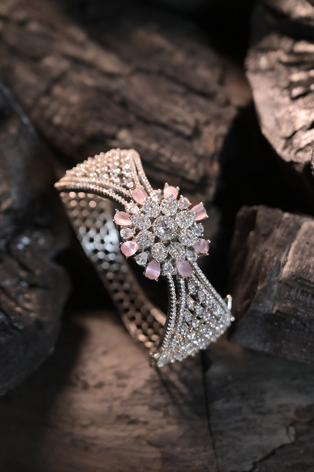 Berry CZ Diamond Red Bow Bracelet