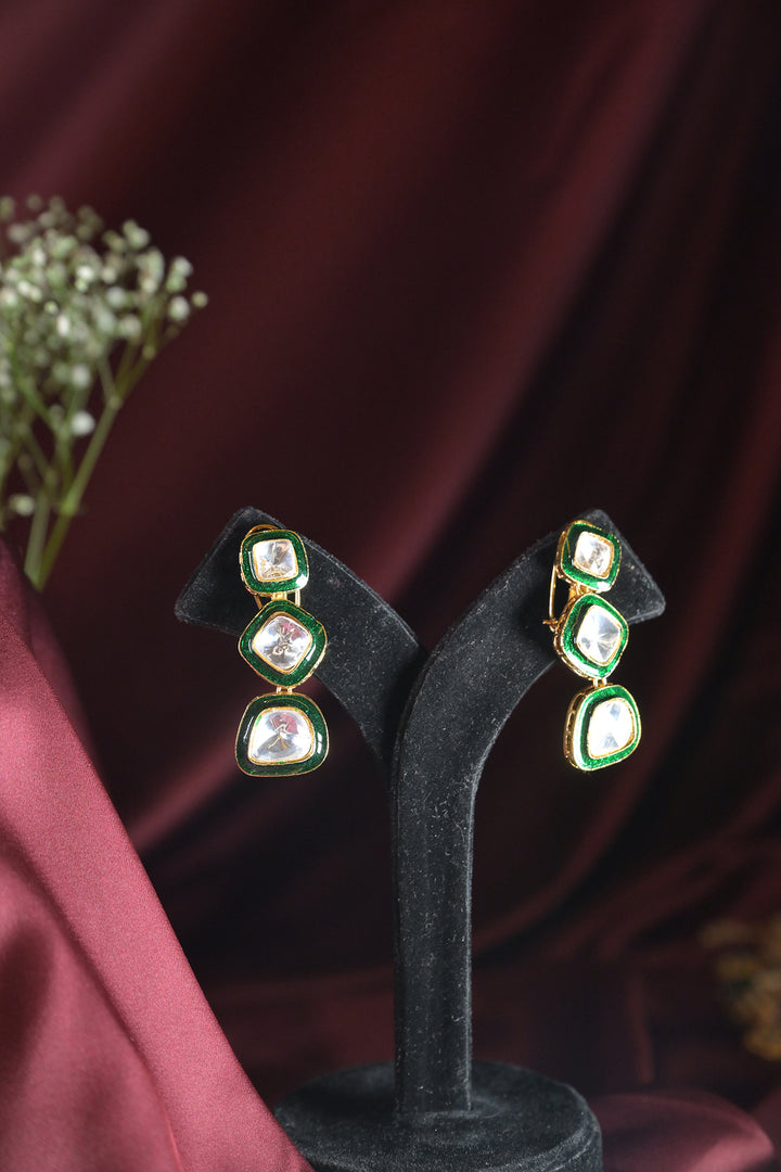 Rajwada Emerald Polki Royal Long Necklace