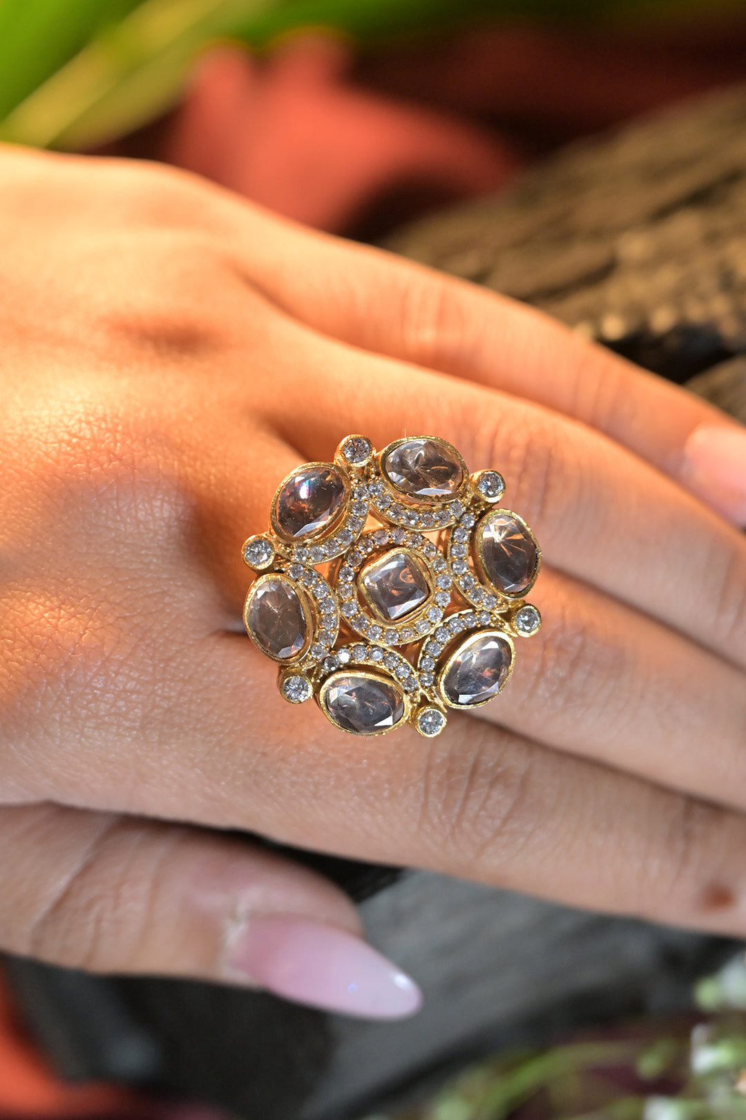 Maya Polki Chakra Ring