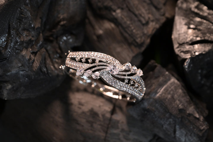 Ivory CZ Diamond Gemstone Bracelet