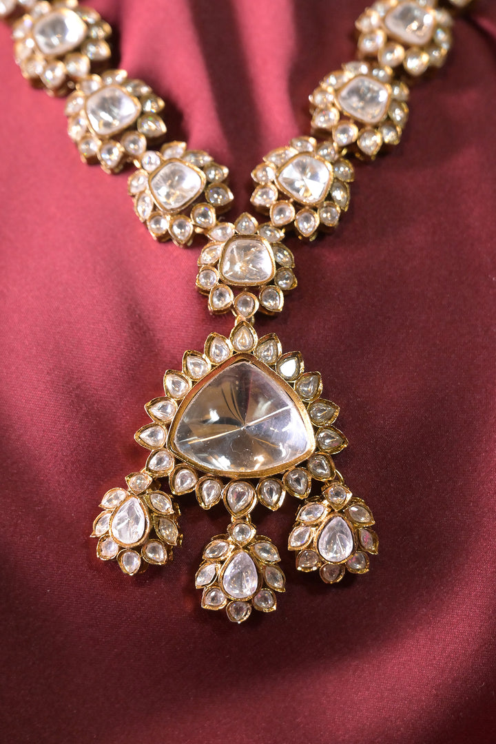 Noorani Antique Polki Pendant Sangeet Necklace