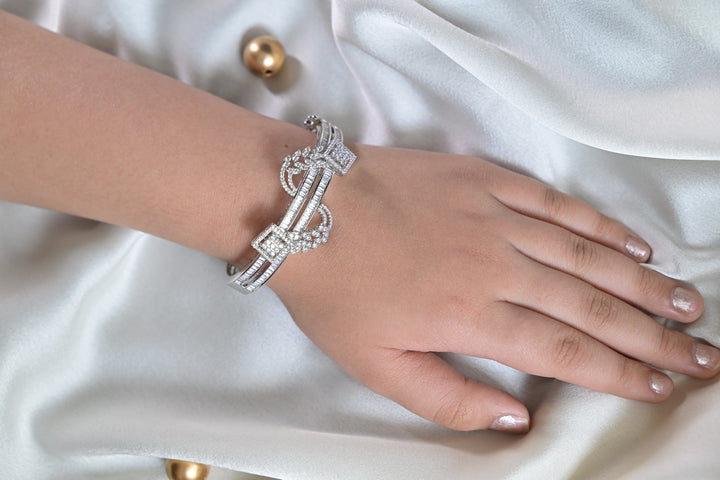 Chandrika American Diamond Twisted Bracelet