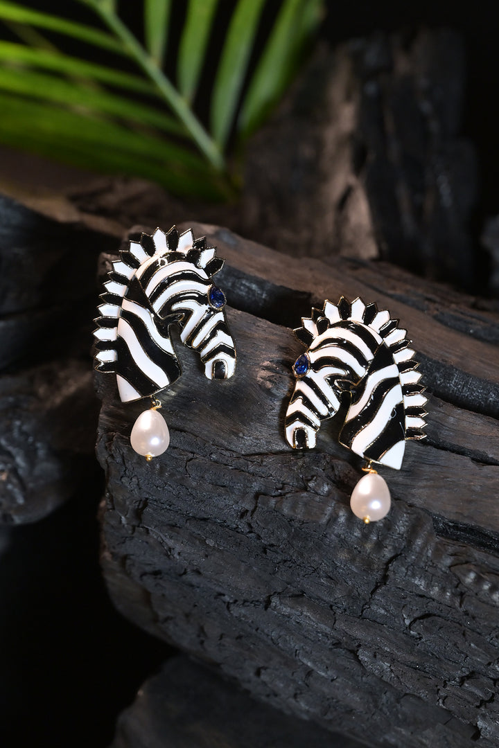 Zebra Minimalist Studs Earrings