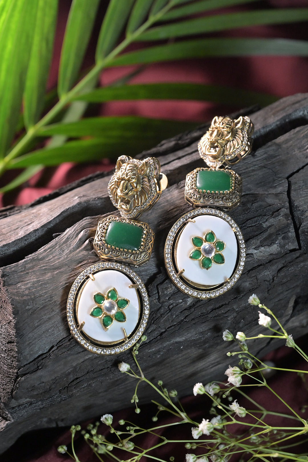 Simhana Floral  Drop Earrings