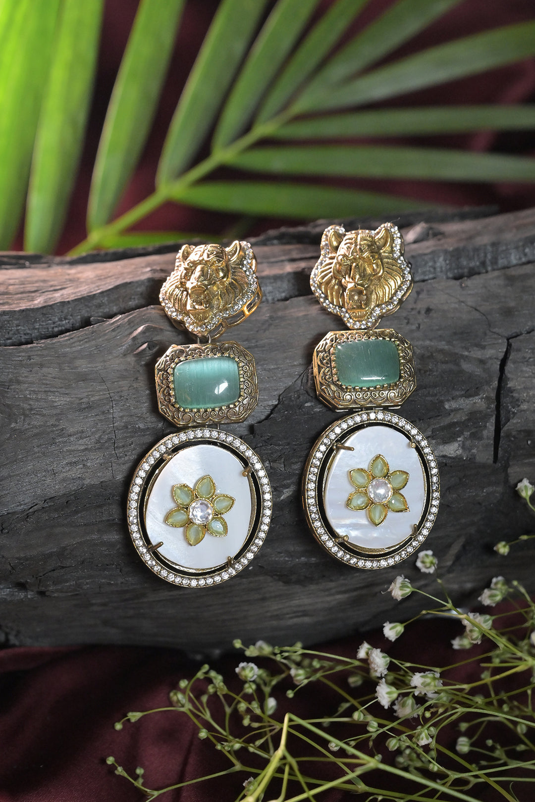 Simhana Floral  Drop Earrings