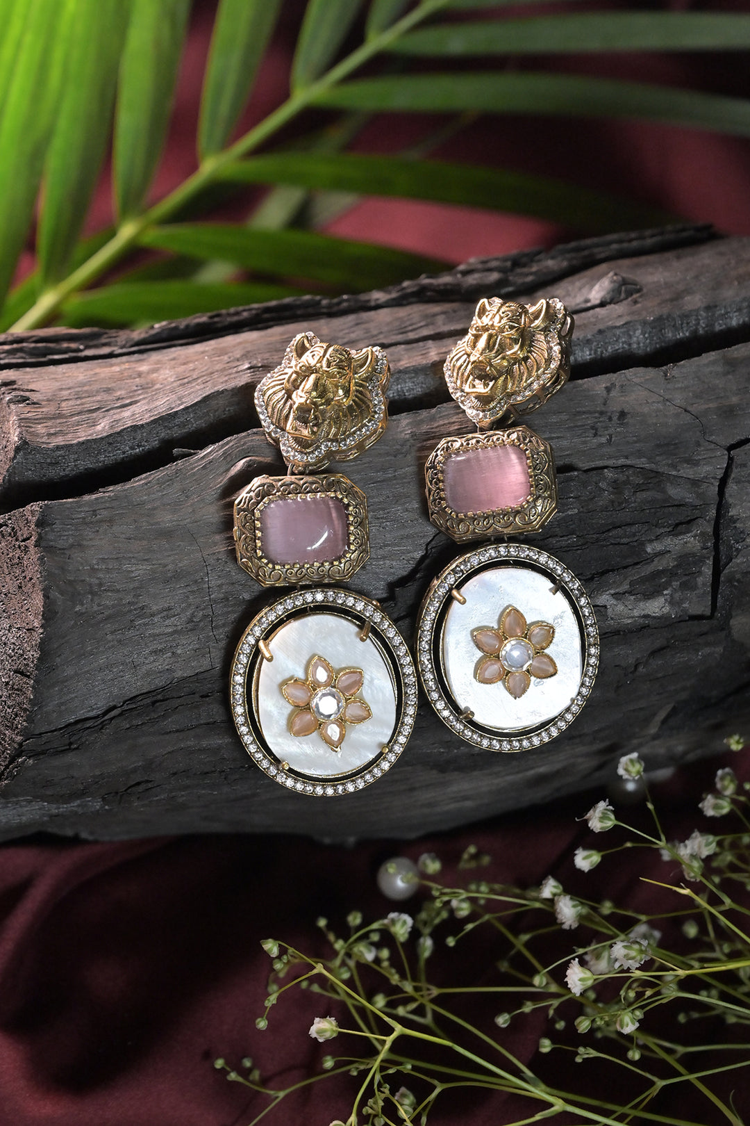 Simhana Floral  Drop Earrings