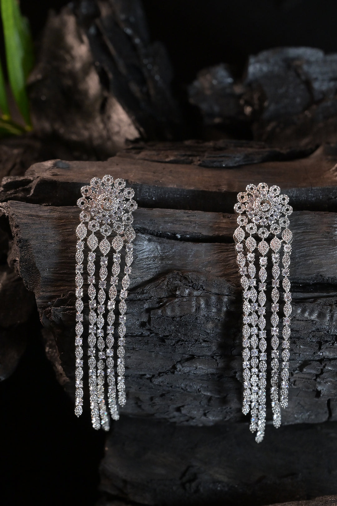 Trail Diamond Tassel Earrings