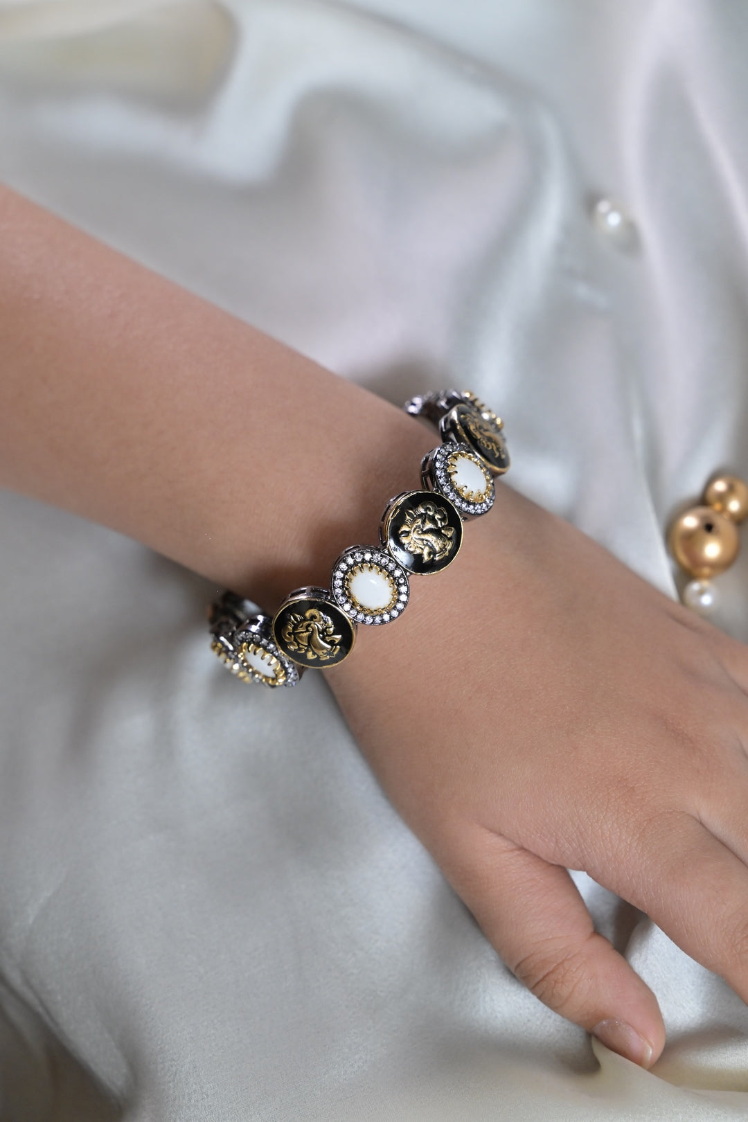 Zarina Multicolored Polki Meenakari Bangles