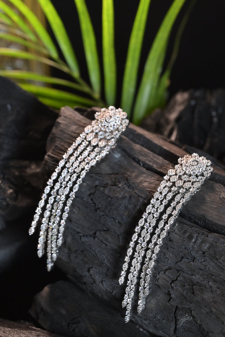 Trail Diamond Tassel Earrings