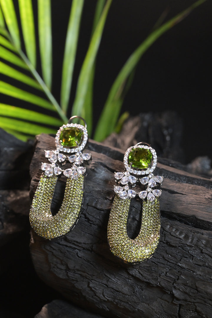 Kangri Oxidised Diamond Earrings