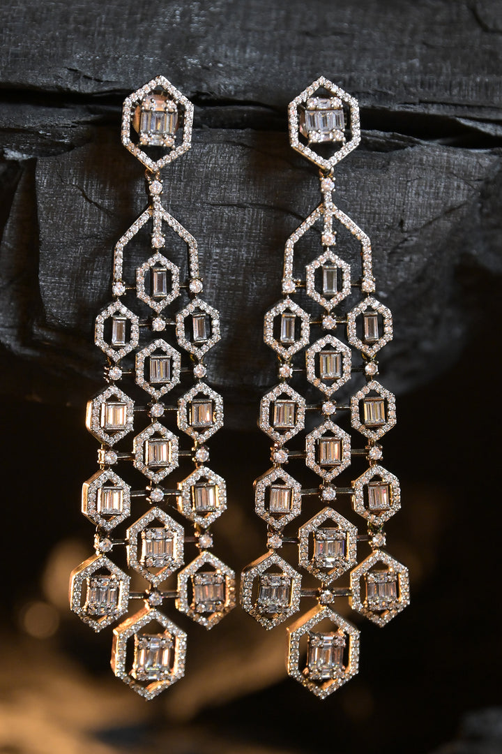 Gold Crystal Chandelier Earrings