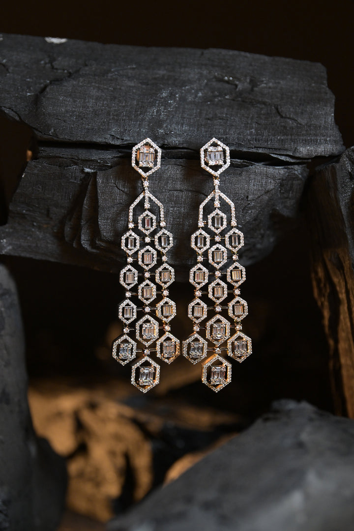 Gold Crystal Chandelier Earrings