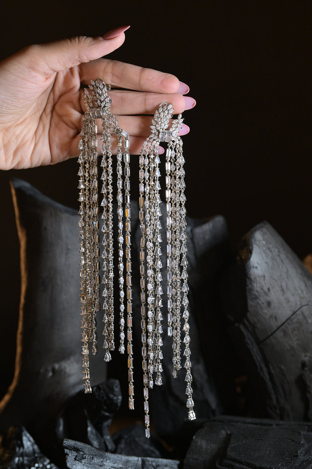 The Empress Drop Bold Diamond Chandelier Earrings