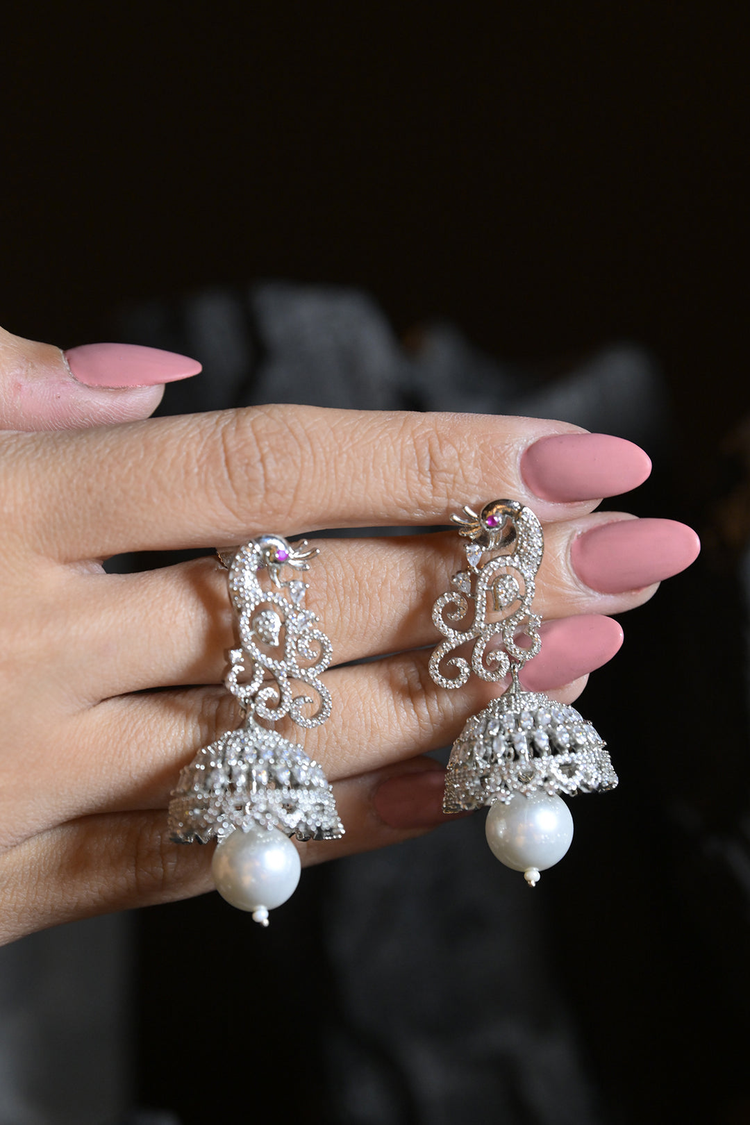 Raasrang Pearl Jhumka Earrings