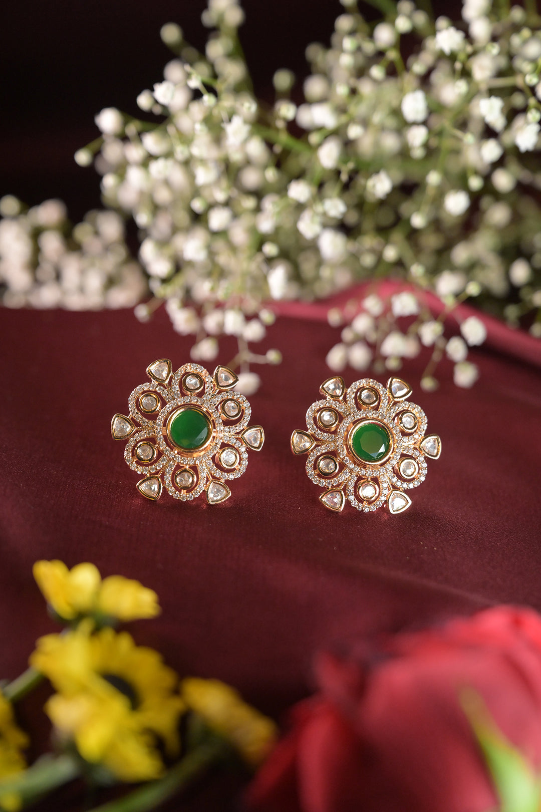 Somnath Polki Stud Earrings