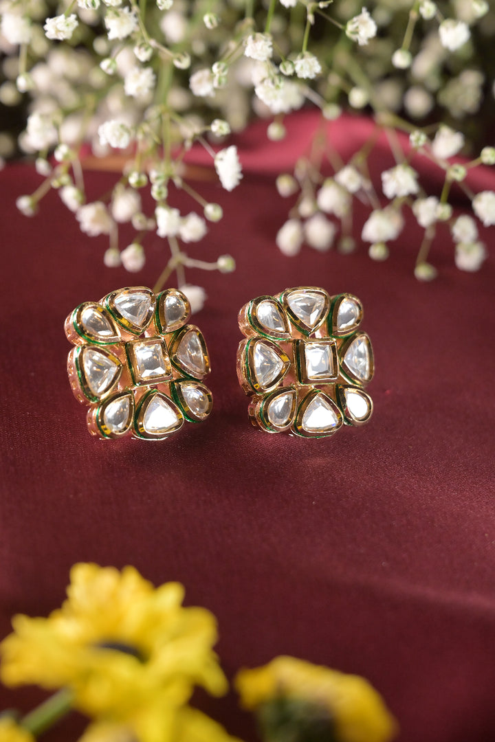 Duna Polki Stud Earrings