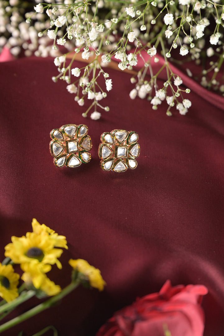 Duna Polki Stud Earrings