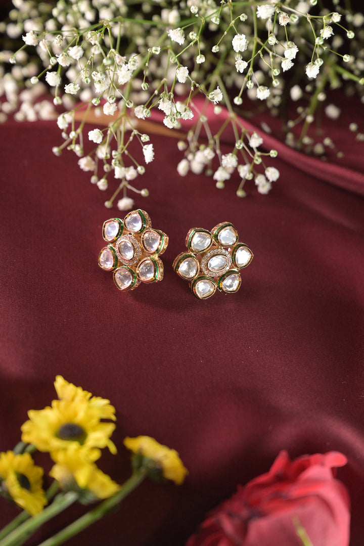 Rameshwaram Polki Stud Earrings