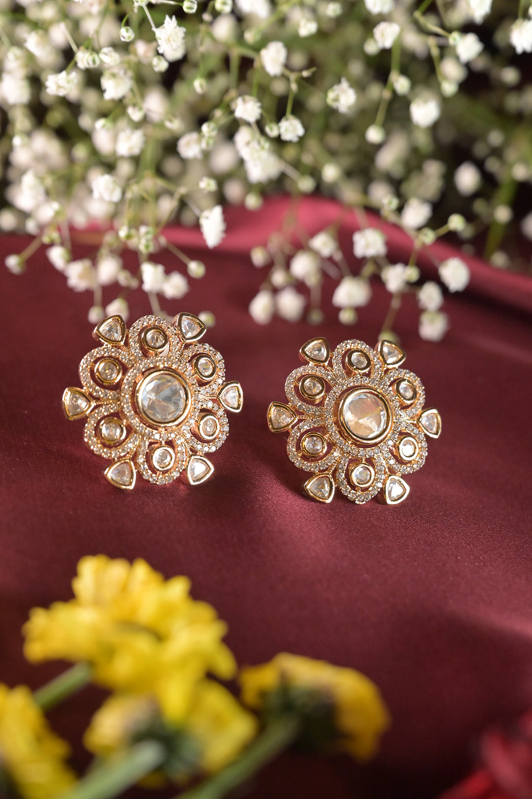 Somnath Polki Stud Earrings